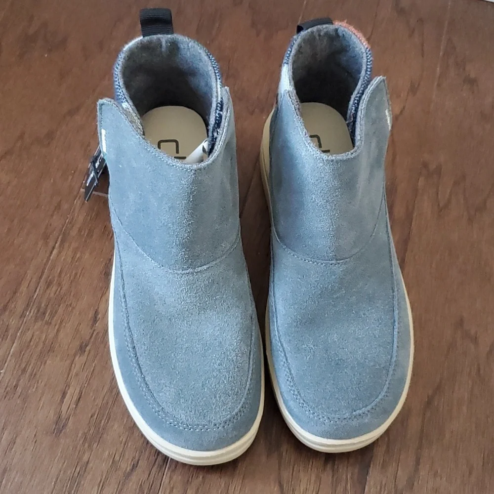 RARE HEY DUDE MEL  SUEDE ORION BLUE - Picture 5 of 9